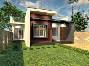 villa design 3d view